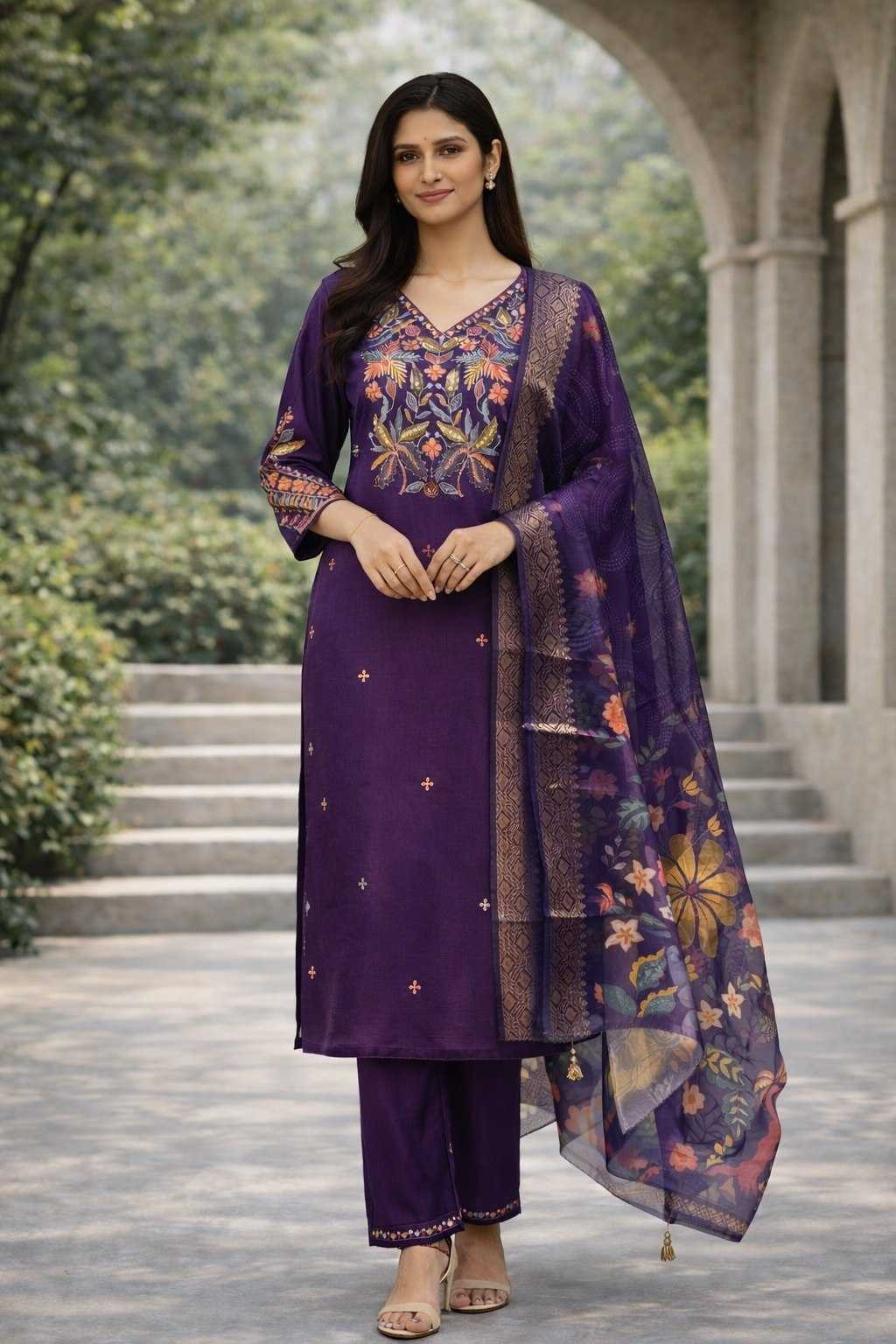 Silk Cotton Printed Kurti