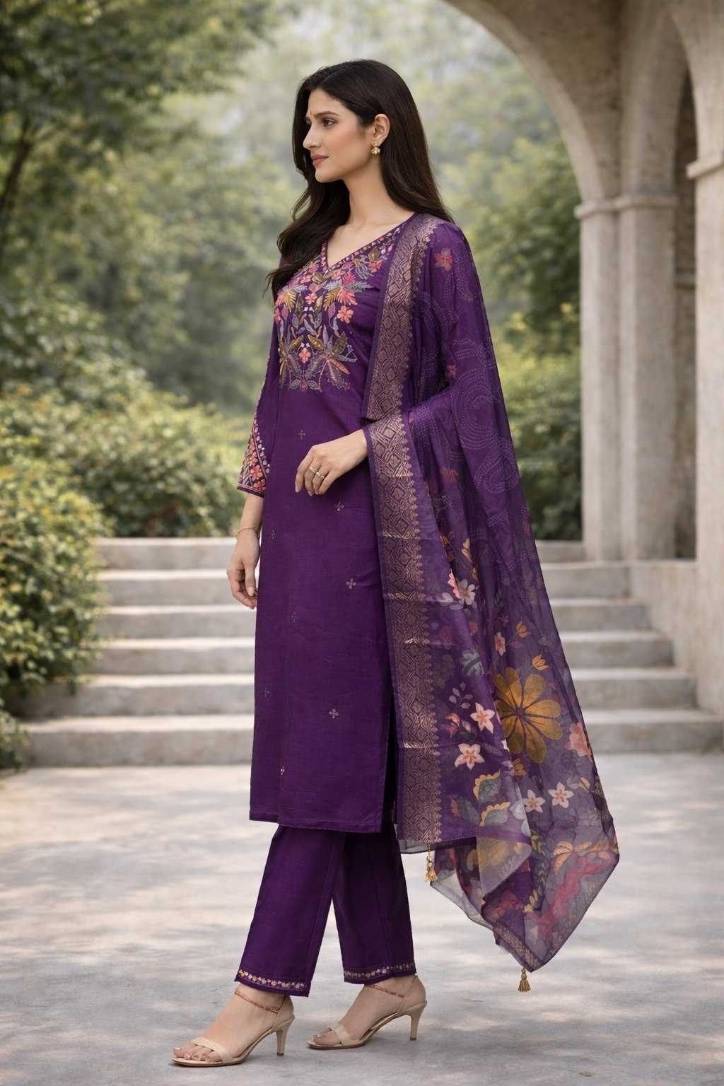 Silk Cotton Printed Kurti