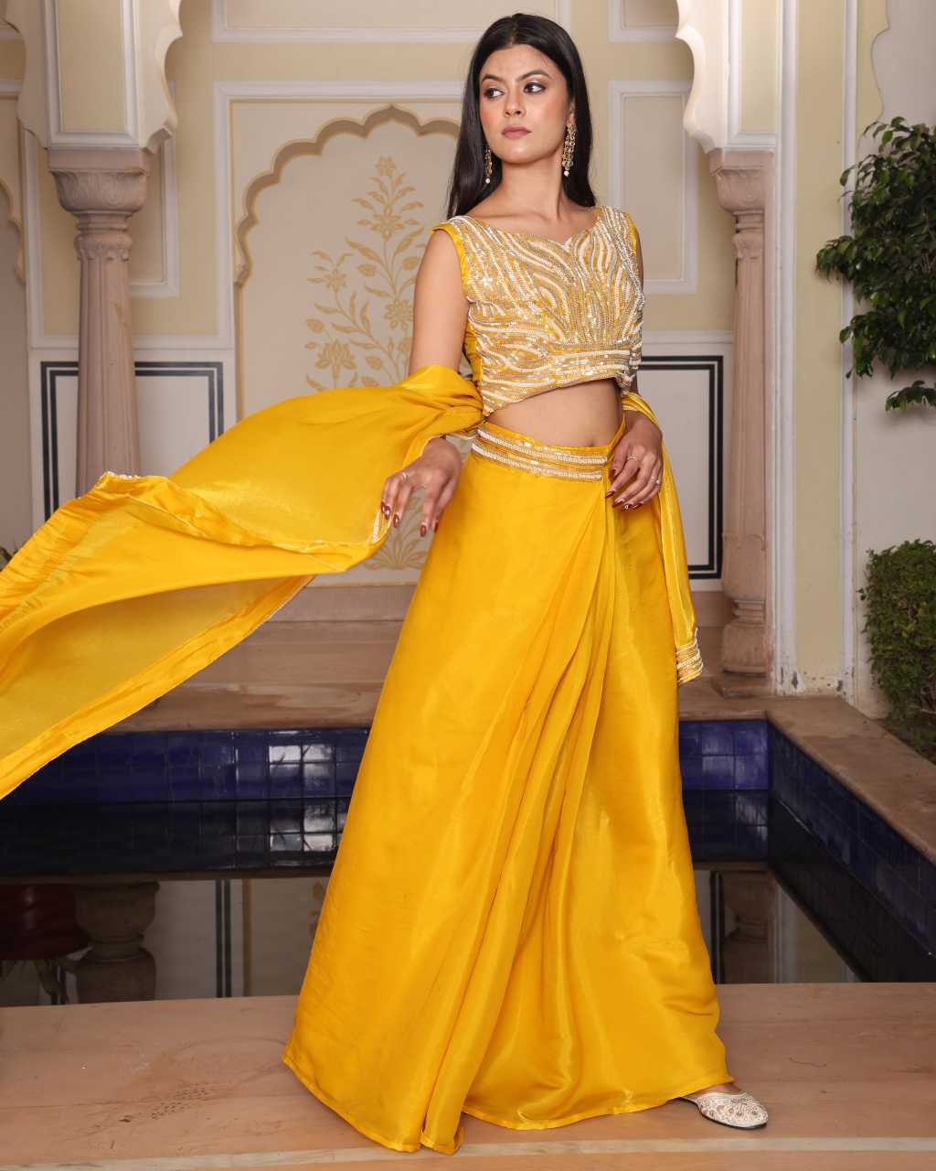 Silk Embroidered Dress