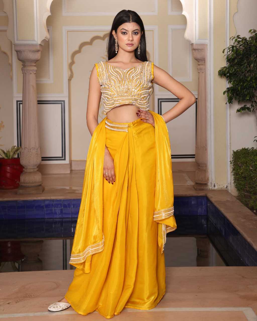 Silk Embroidered Dress