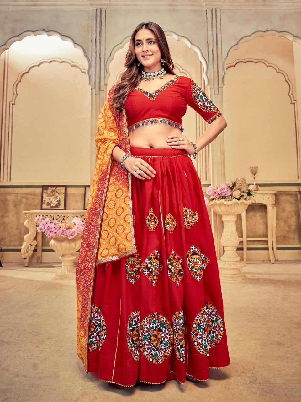 Silk Cotton Designer Lehenga