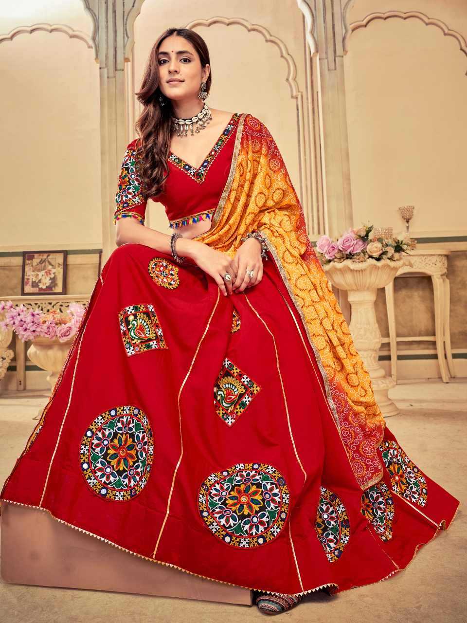 Silk Cotton Designer Lehenga
