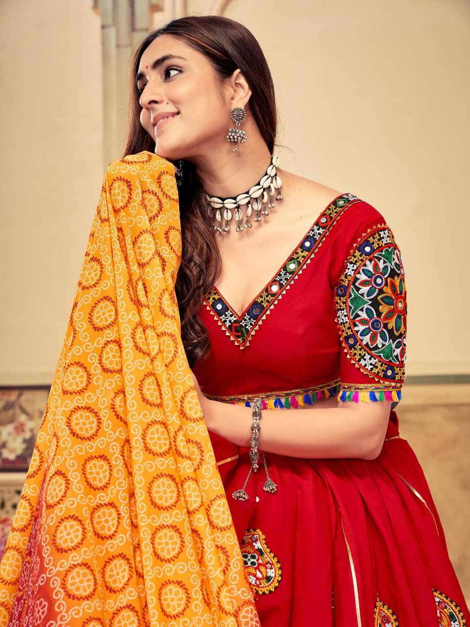Silk Cotton Designer Lehenga