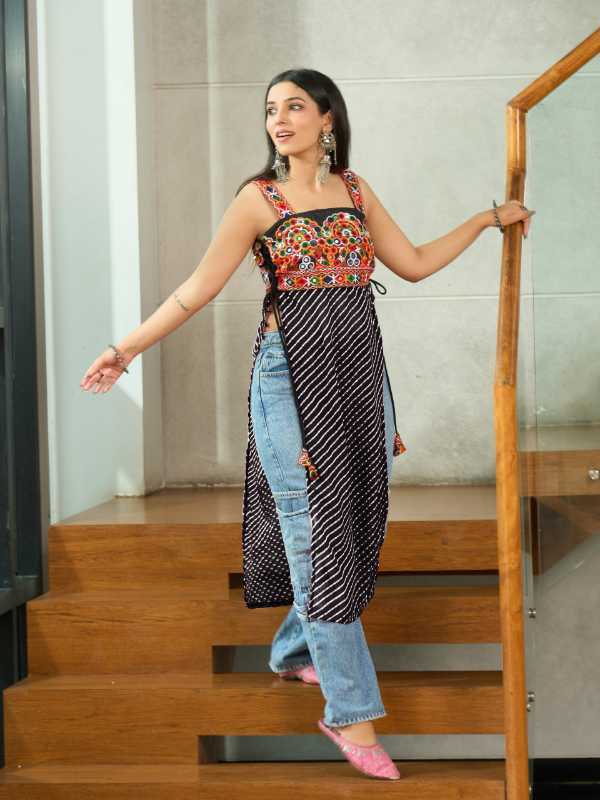 Georgette Mirror Work Kurti