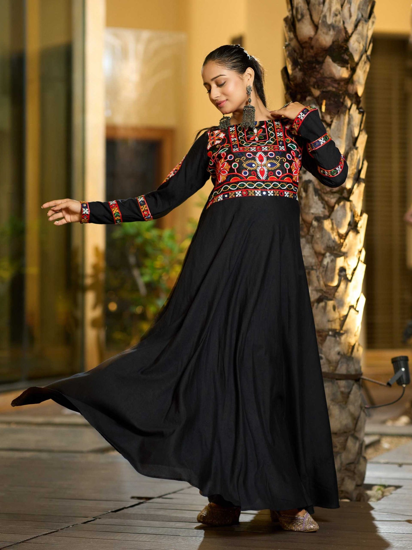 Rayon Mirror Work Kurti
