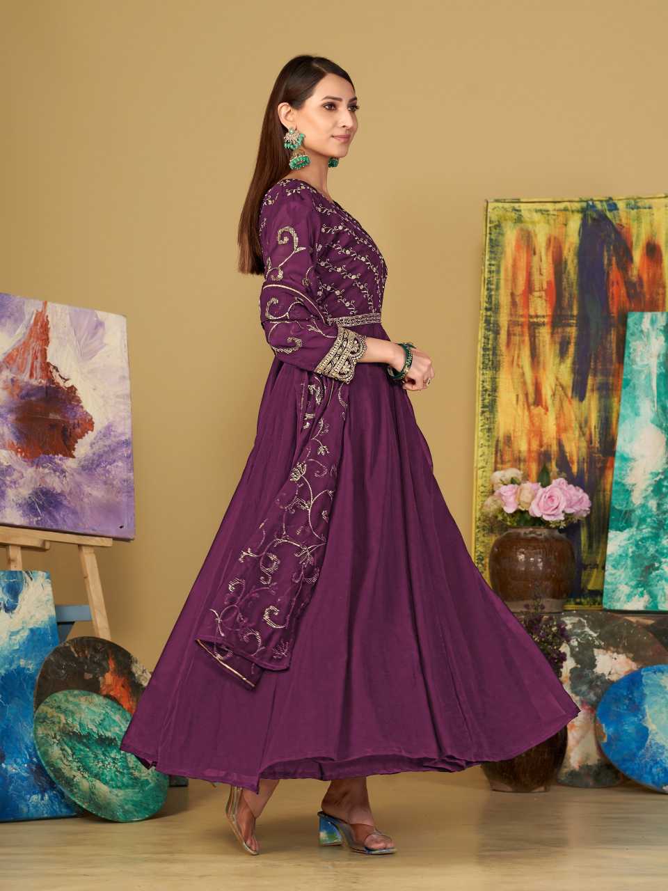 Georgette Anarkali Kurti