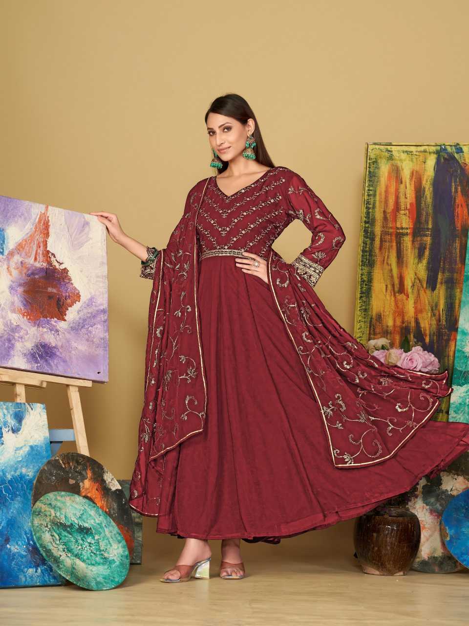 Georgette Anarkali Kurti