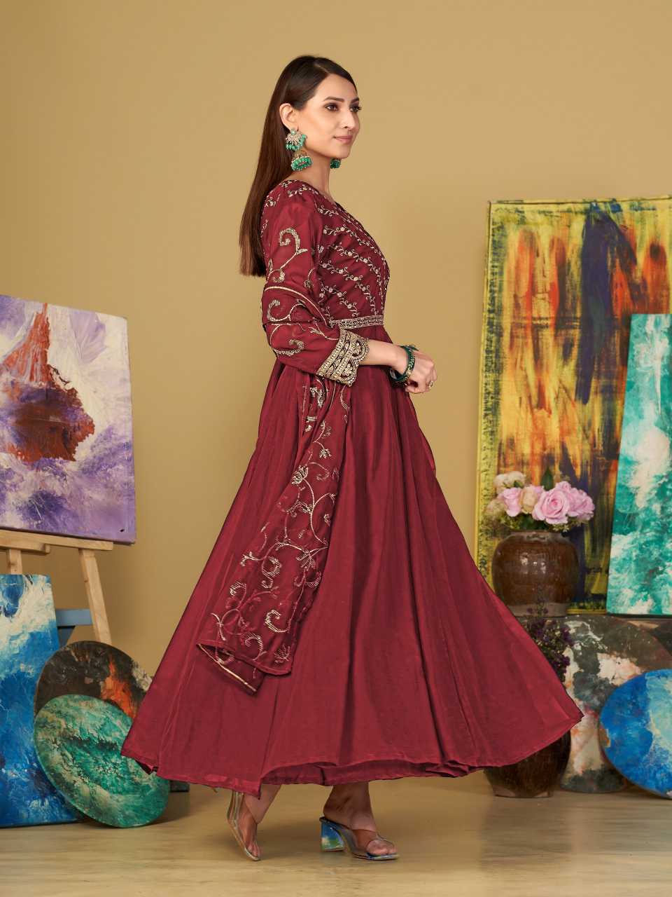 Georgette Anarkali Kurti