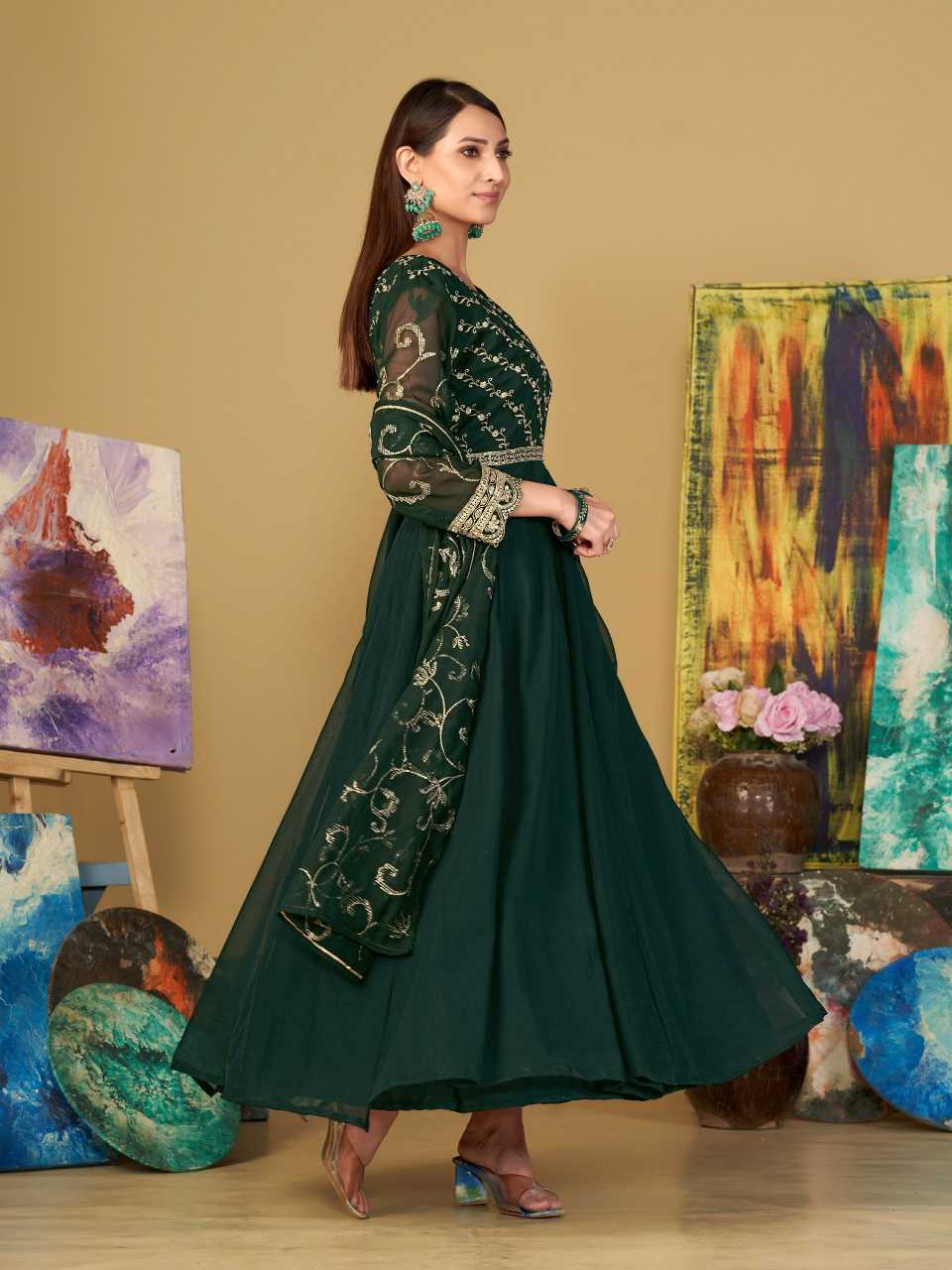 Georgette Anarkali Kurti