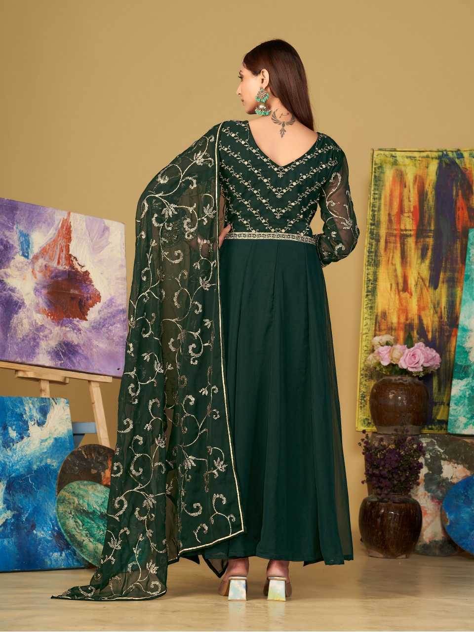 Georgette Anarkali Kurti