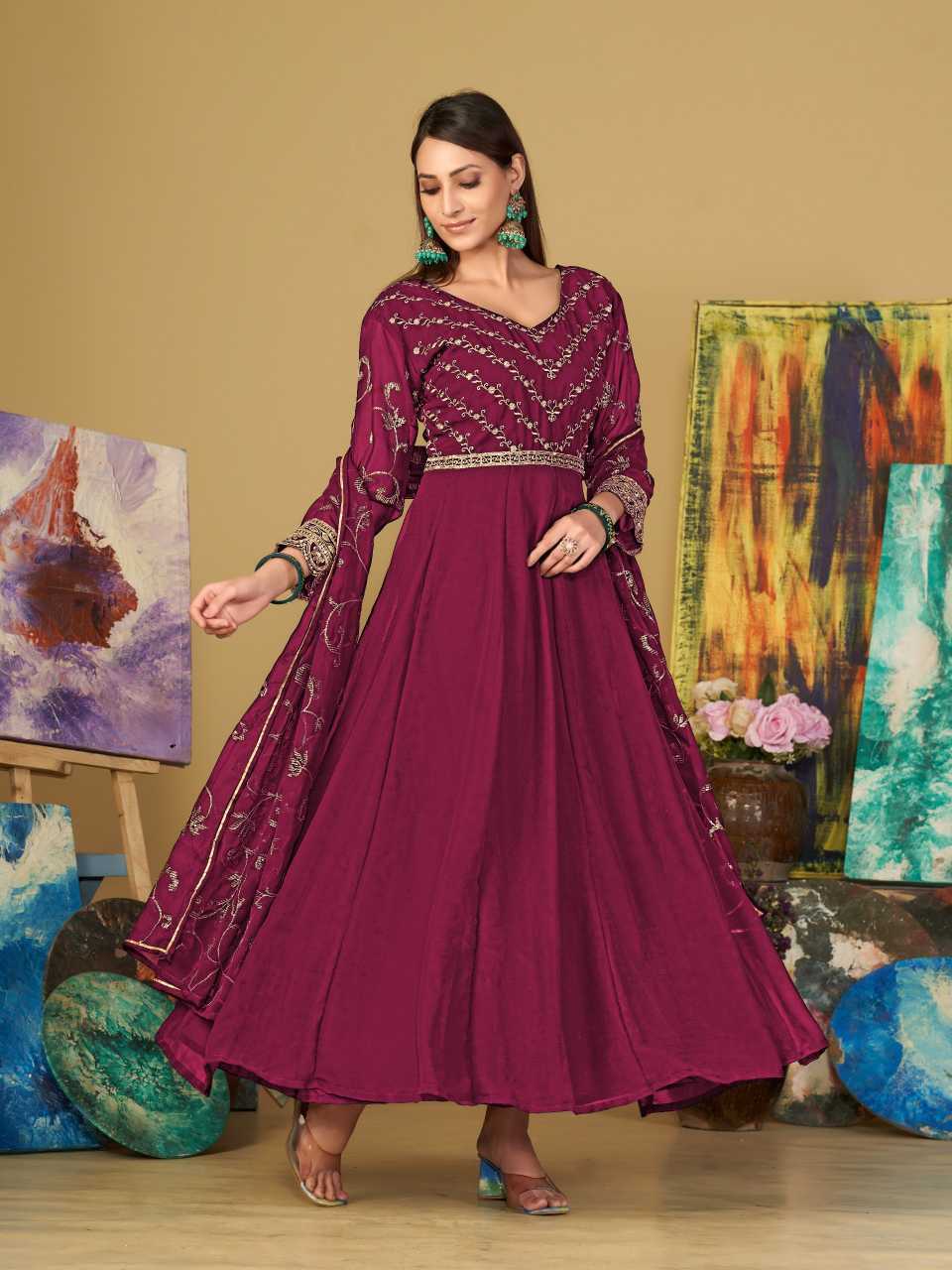Georgette Anarkali Kurti