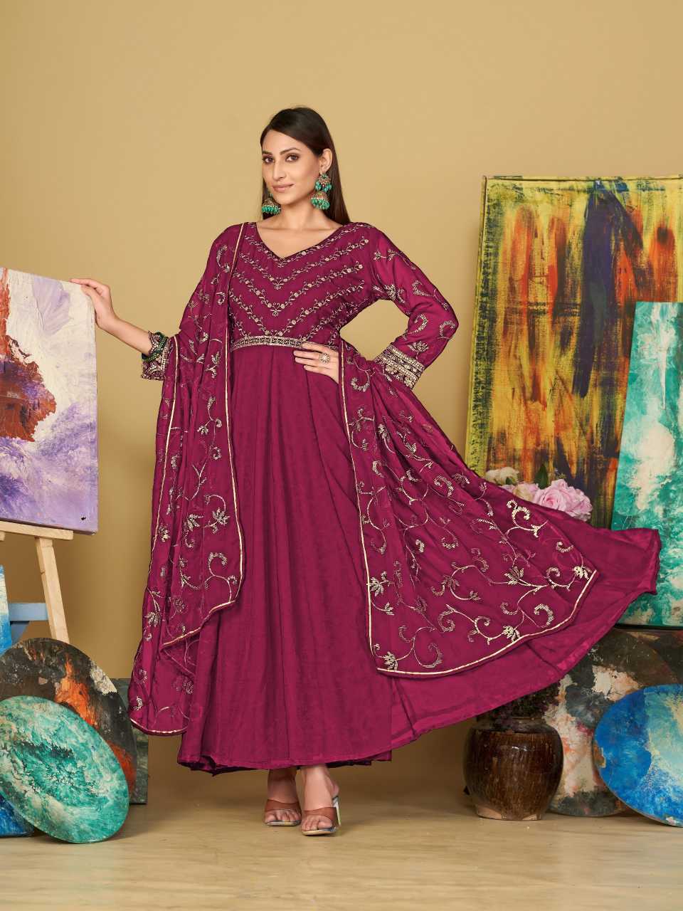 Georgette Anarkali Kurti