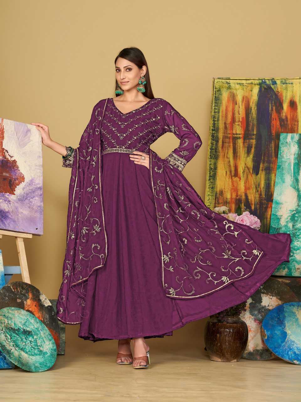 Georgette Anarkali Kurti