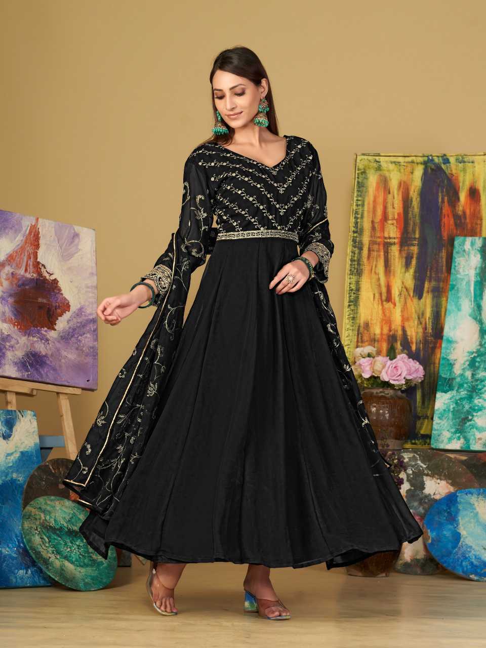 Georgette Anarkali Kurti