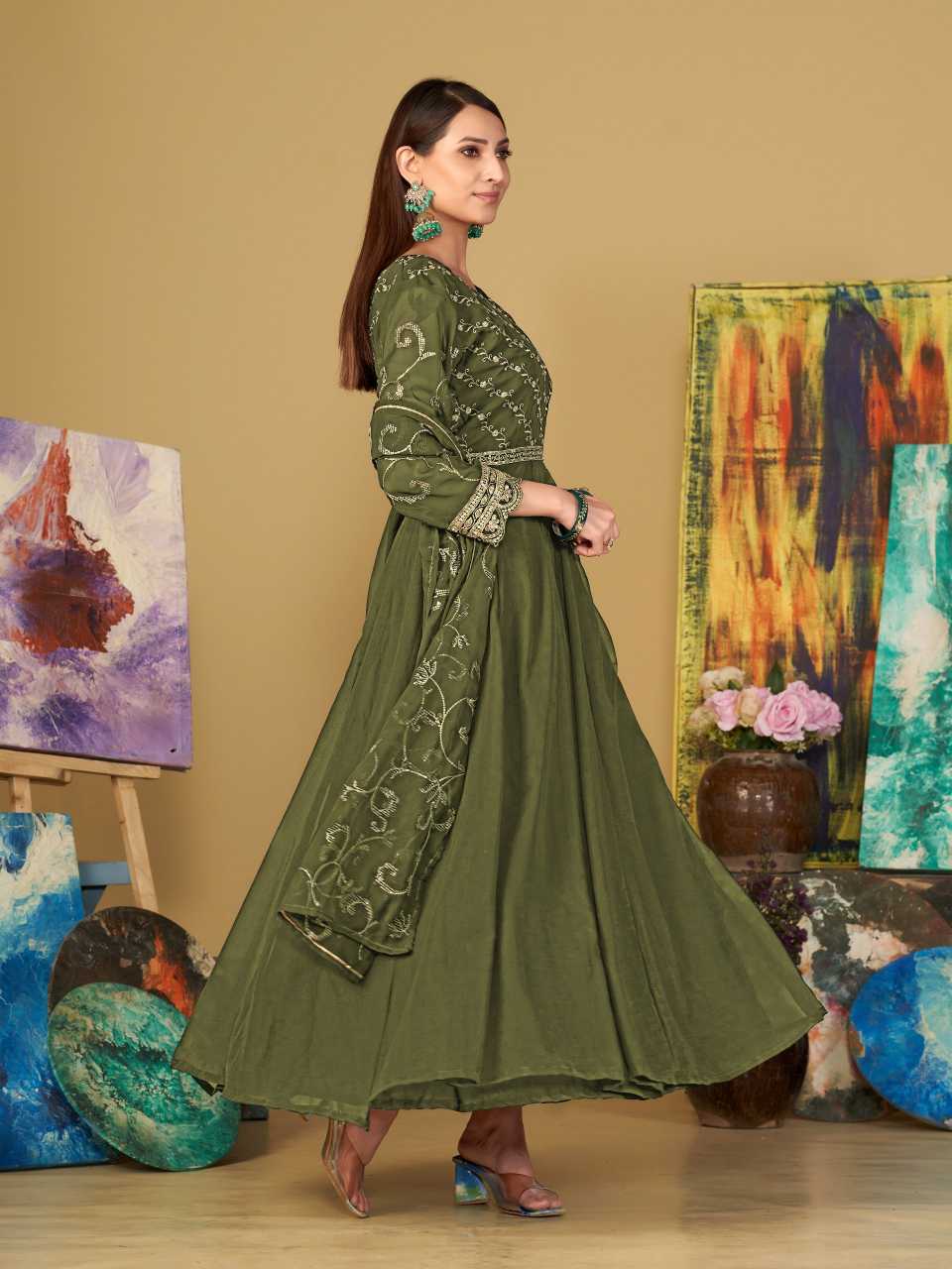 Georgette Anarkali Kurti