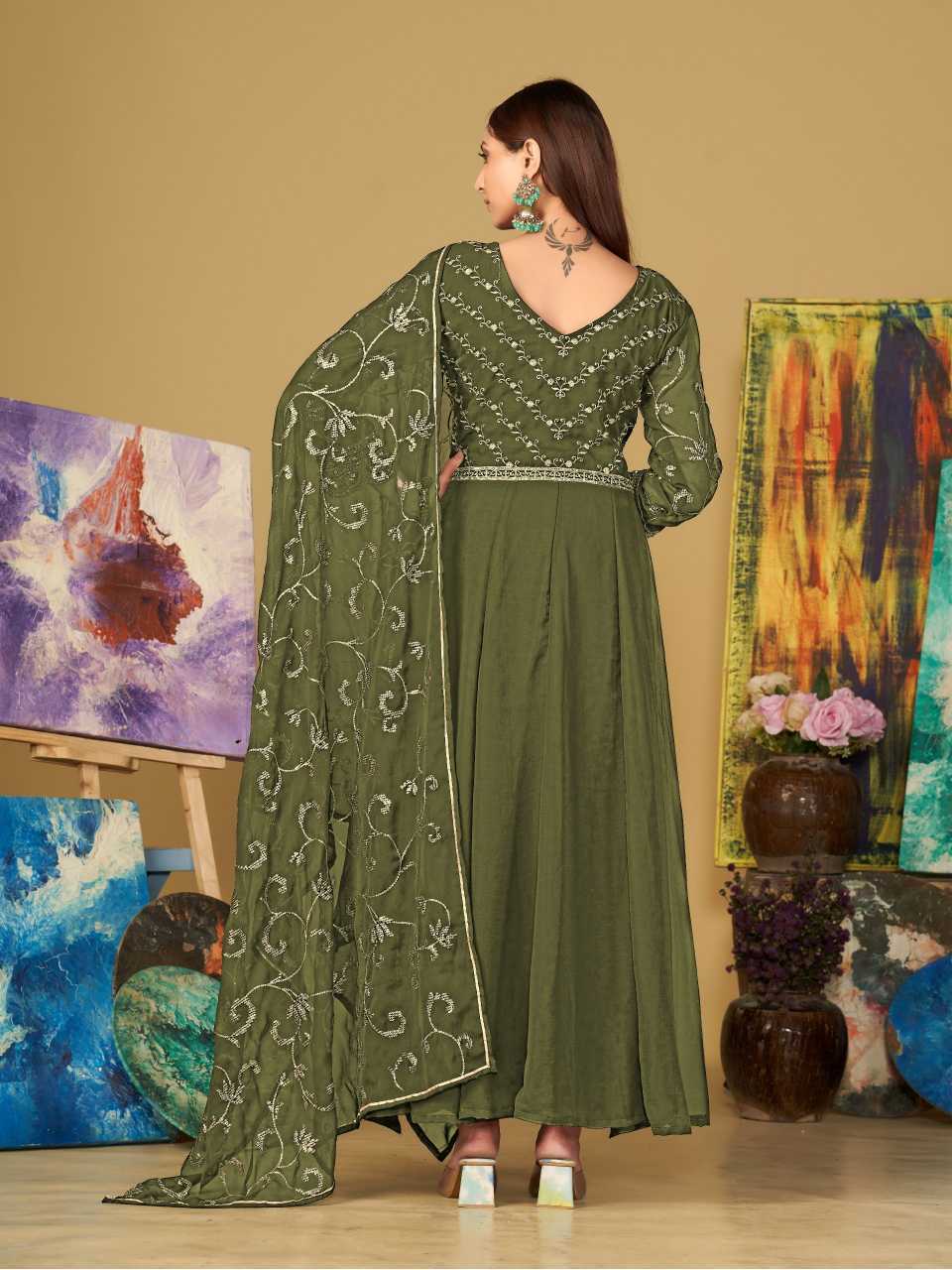 Georgette Anarkali Kurti
