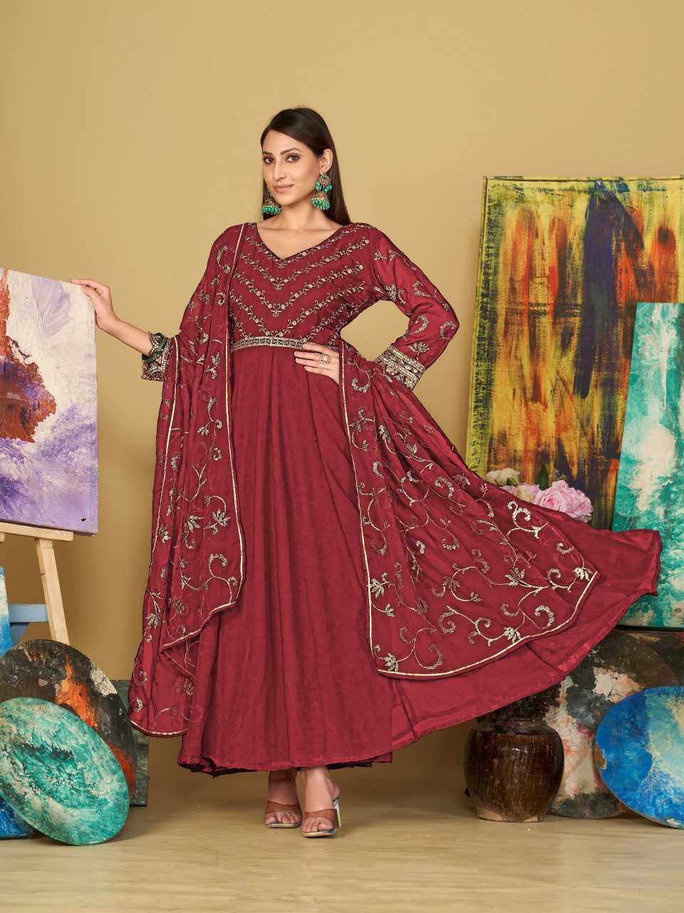 Georgette Anarkali Kurti