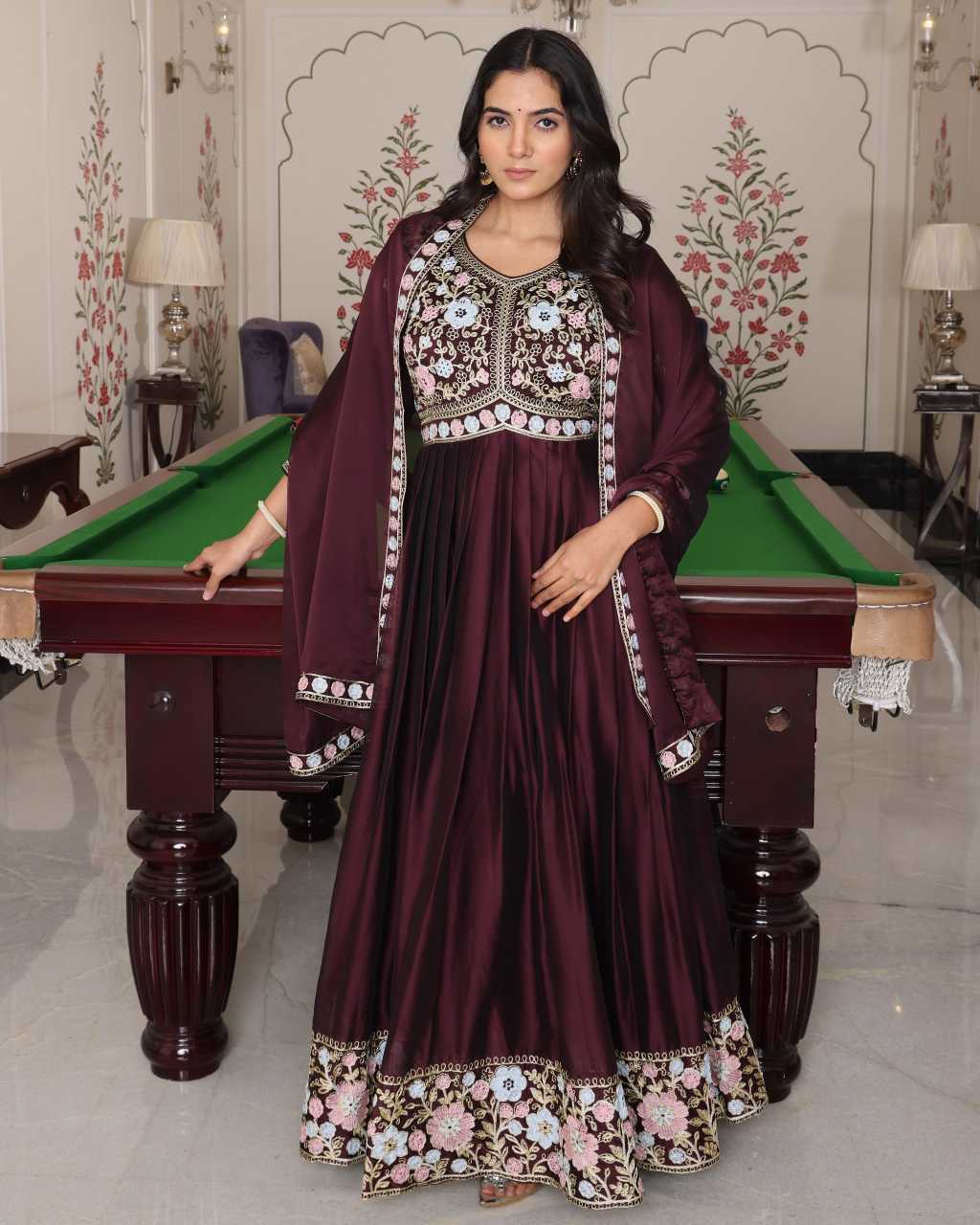 Rangoli Silk Anarkali Kurti