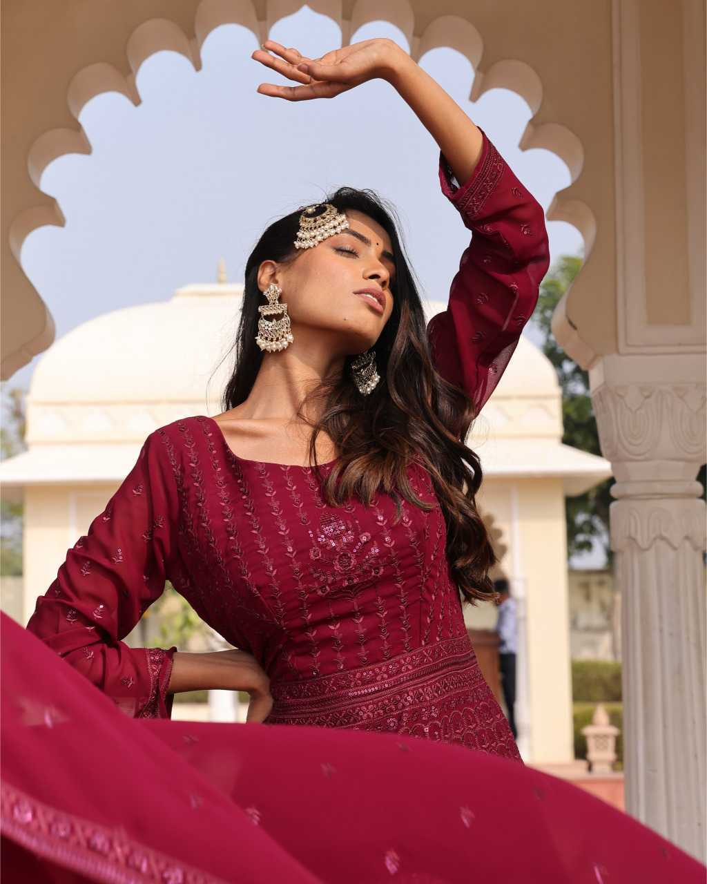 Georgette Anarkali Kurti