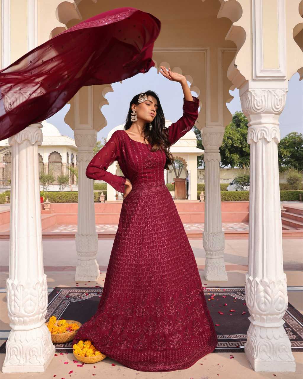 Georgette Anarkali Kurti