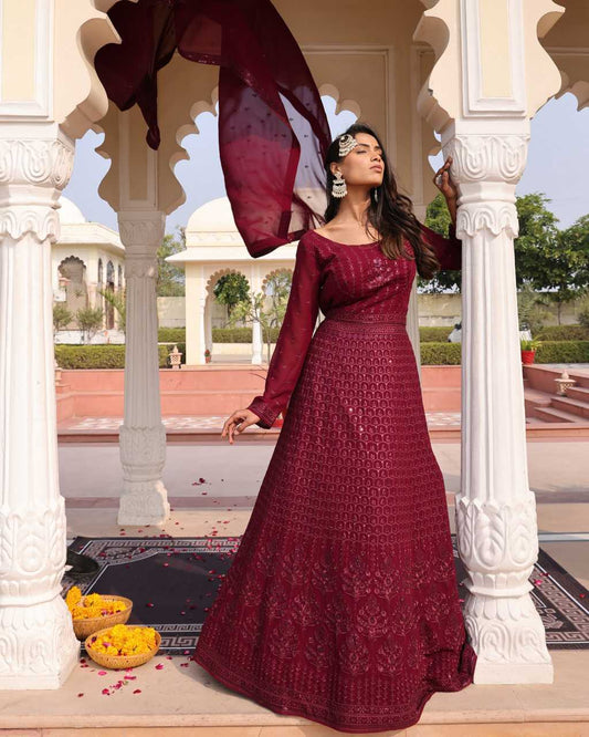 Georgette Anarkali Kurti