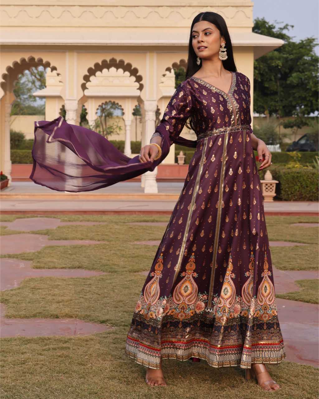 Satin Printed Kurti
