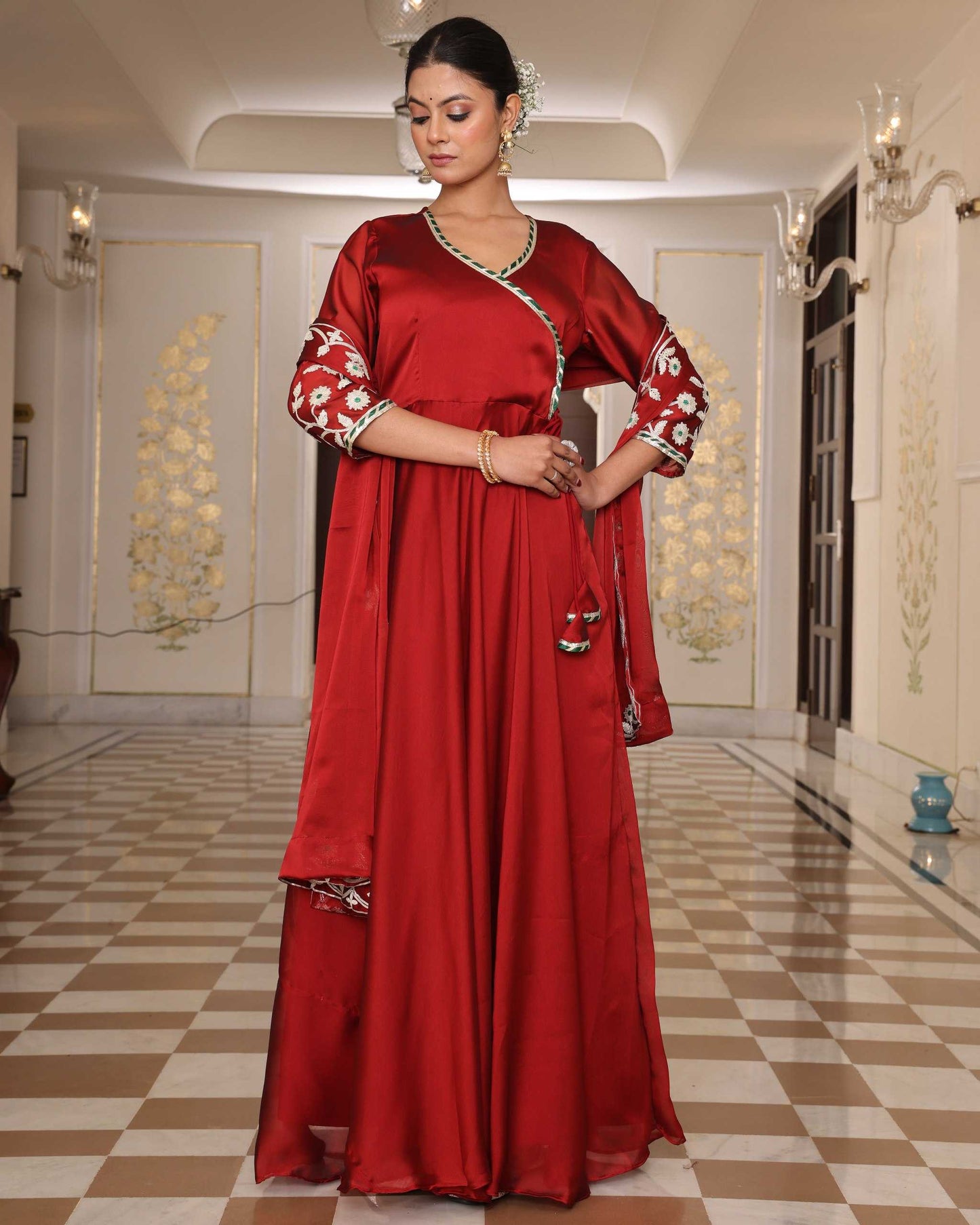 Rangoli Silk Anarkali Kurti