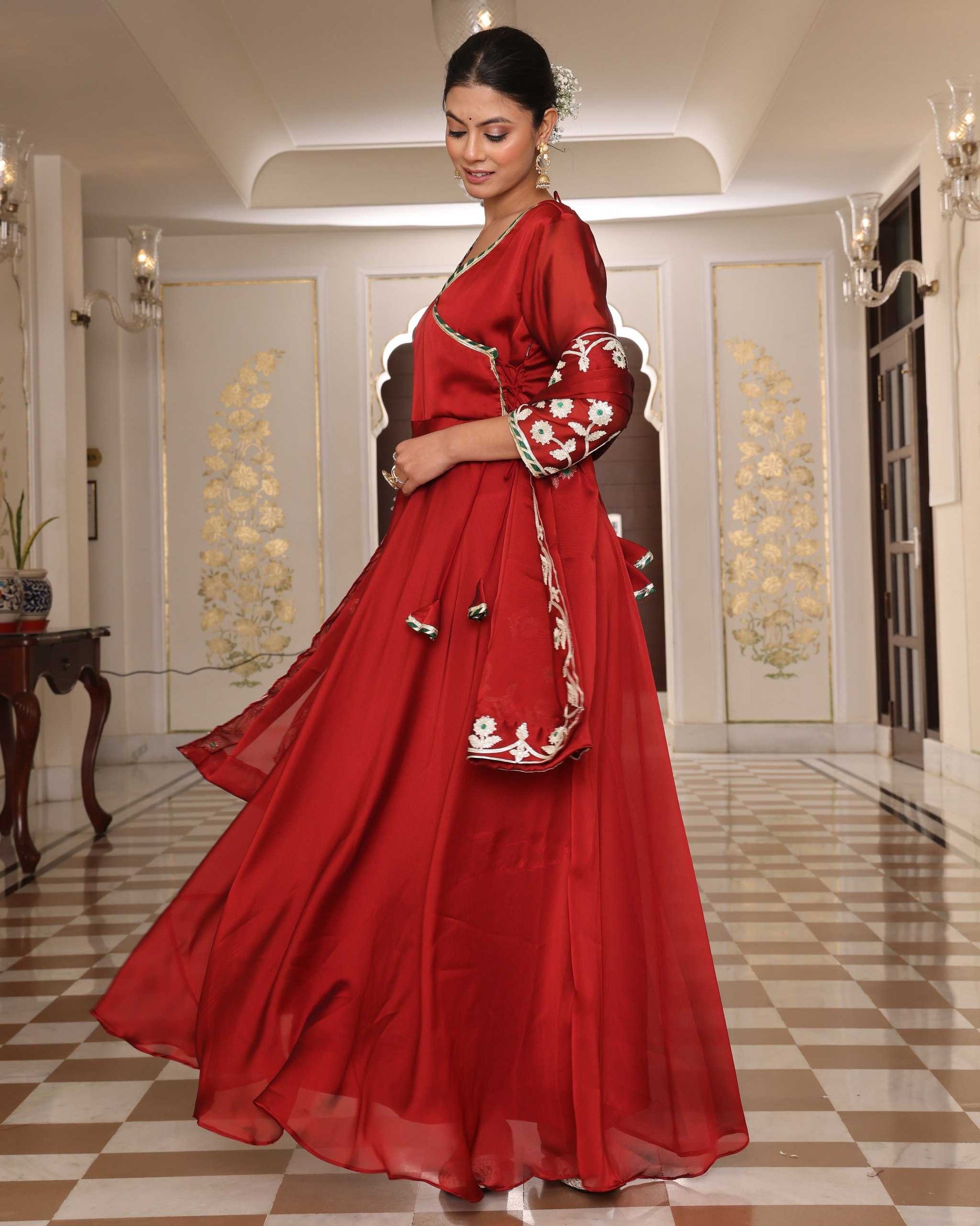 Rangoli Silk Anarkali Kurti