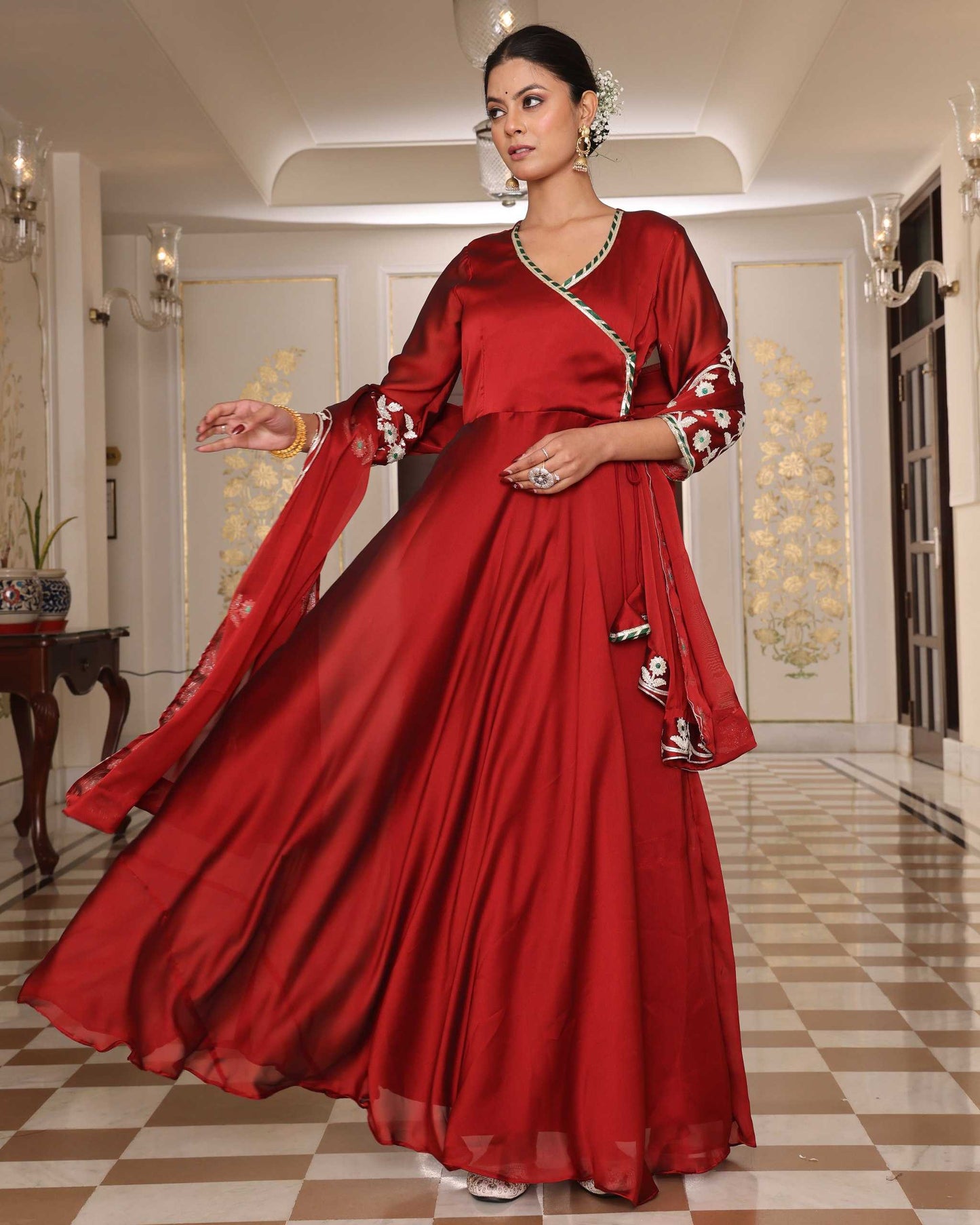 Rangoli Silk Anarkali Kurti