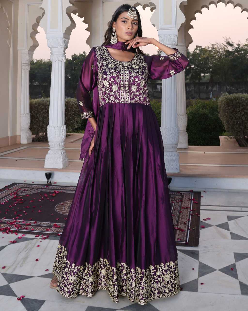 Rangoli Silk Anarkali Kurti