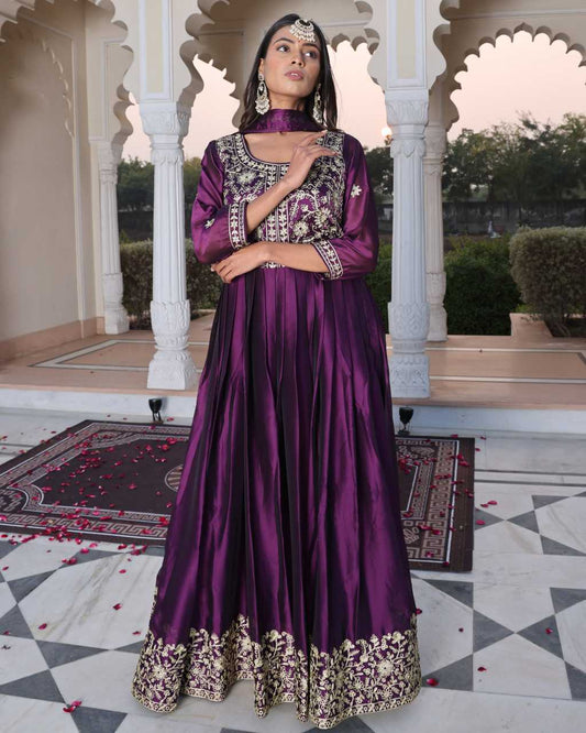 Rangoli Silk Anarkali Kurti