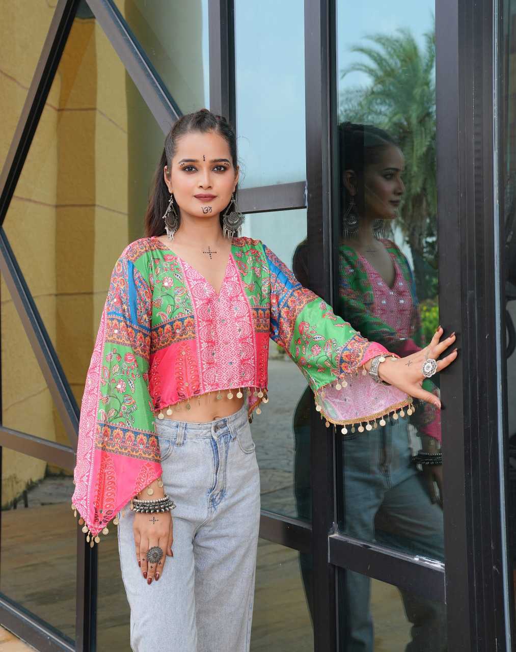 Chinon Mirror Work Kurti