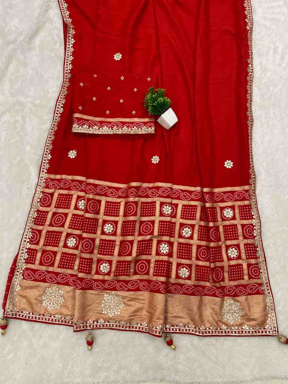 Viscose Gota Patti Saree