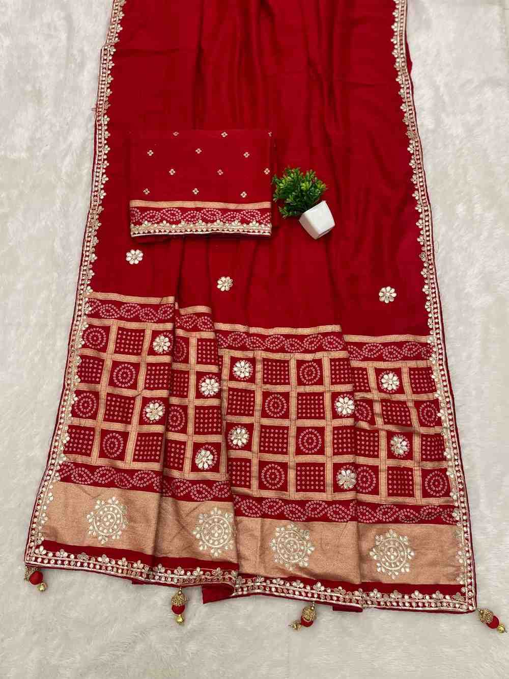 Viscose Gota Patti Saree