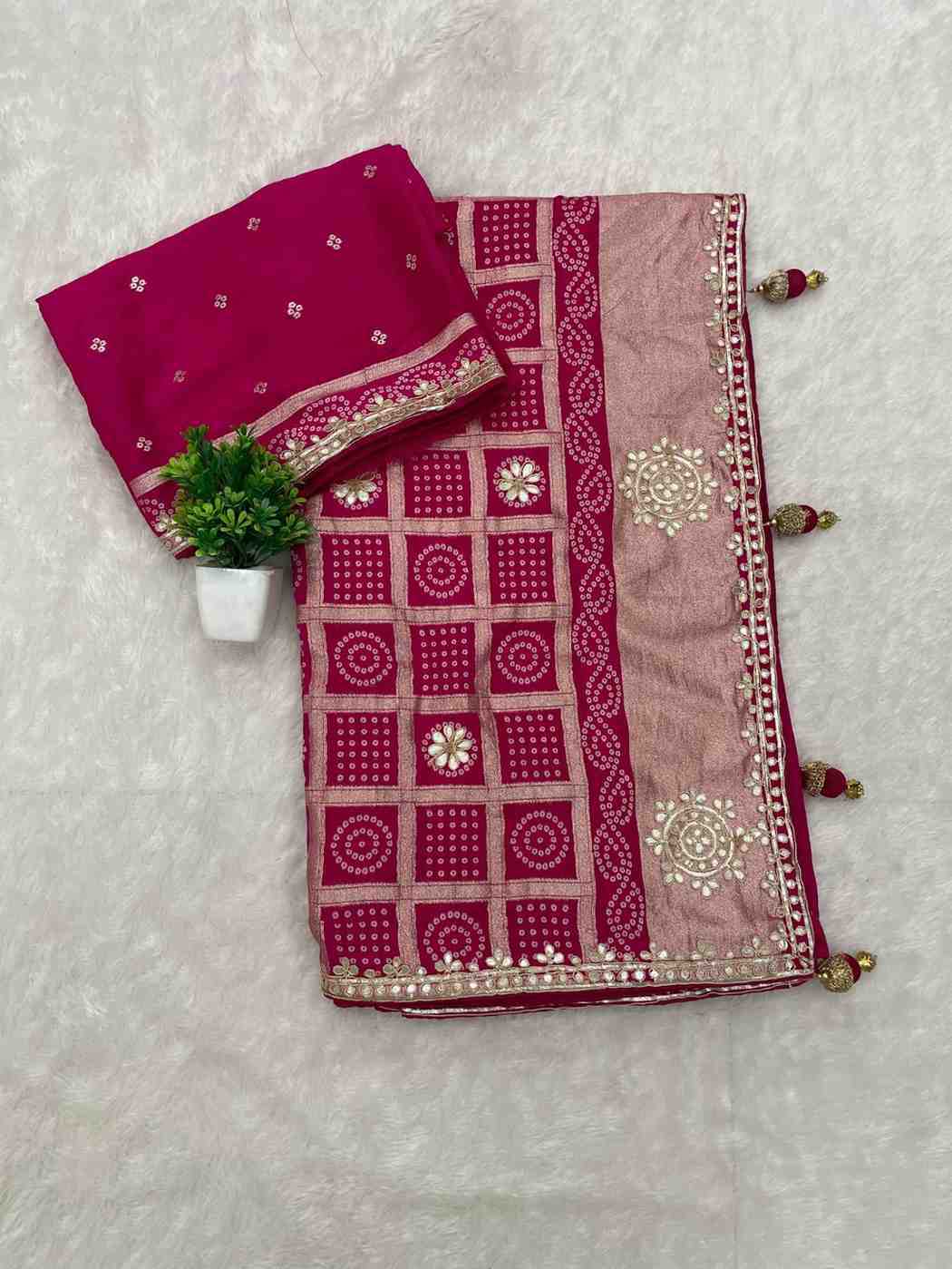 Viscose Gota Patti Saree