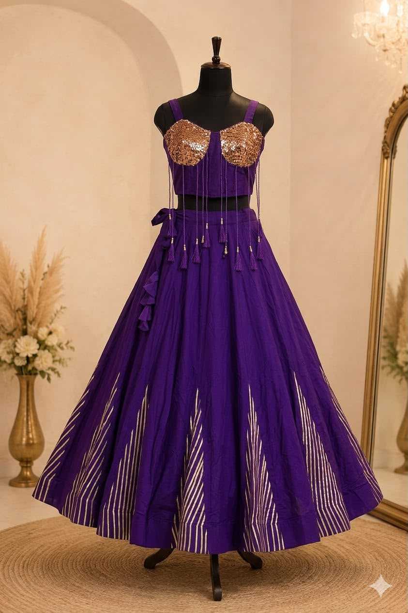 Reyon Cotton Designer Lehenga