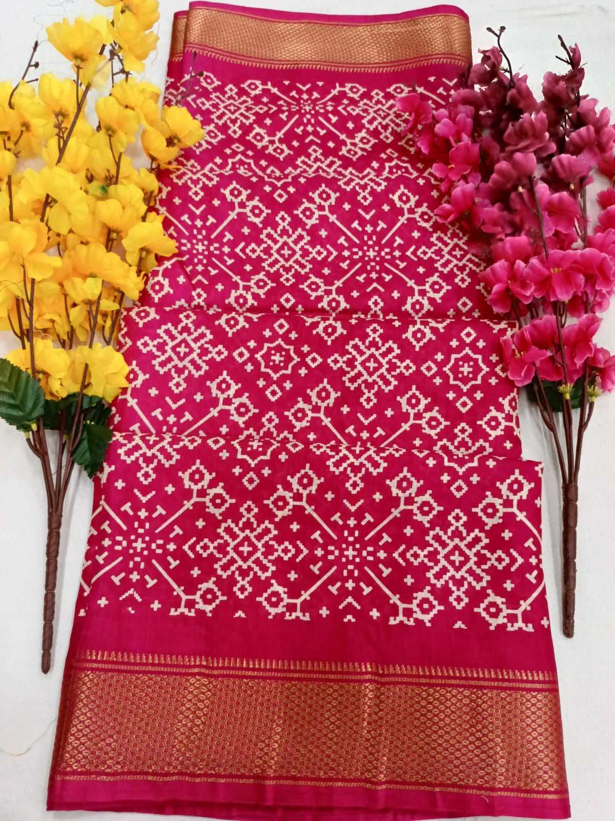 Brinda Dola Silk Saree in Carrot Orange
