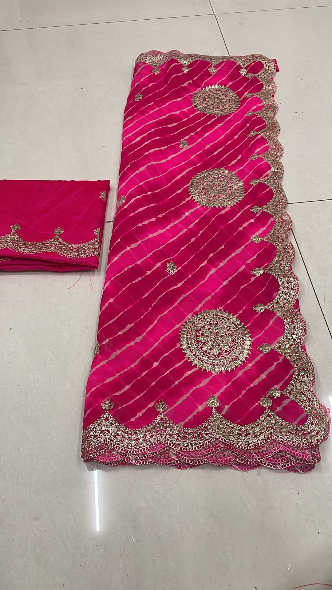 Brinda Premium Georgette Saree in Magenta