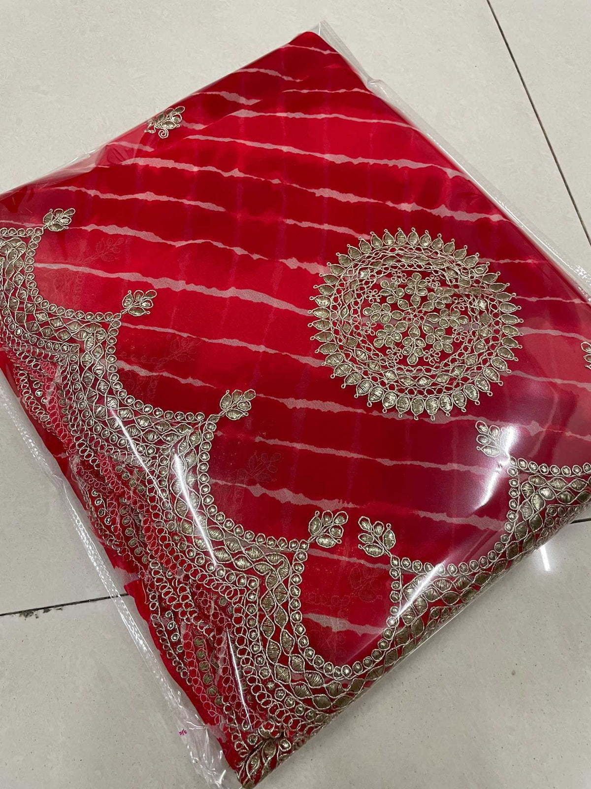 Brinda Premium Georgette Saree in Magenta