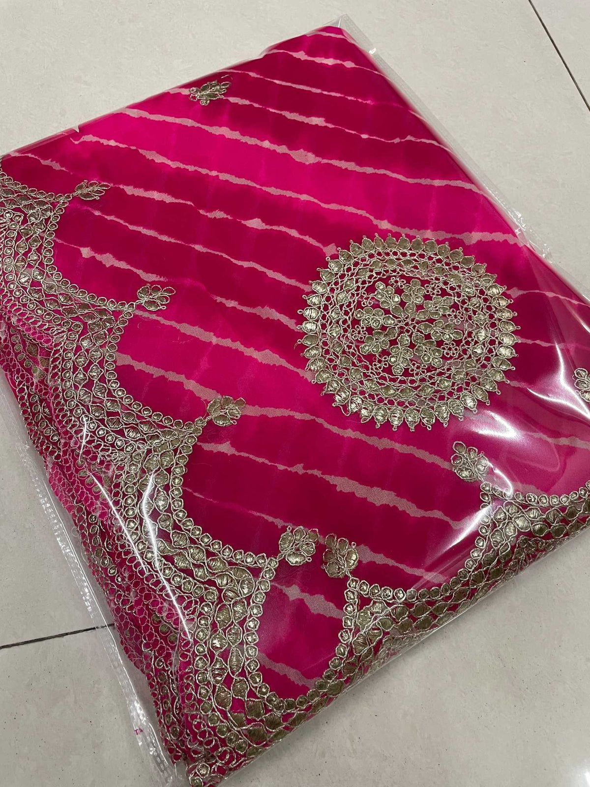 Brinda Premium Georgette Saree in Magenta