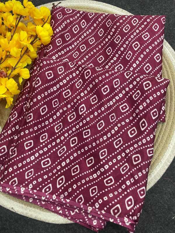 Chinon Silk Printed Saree
