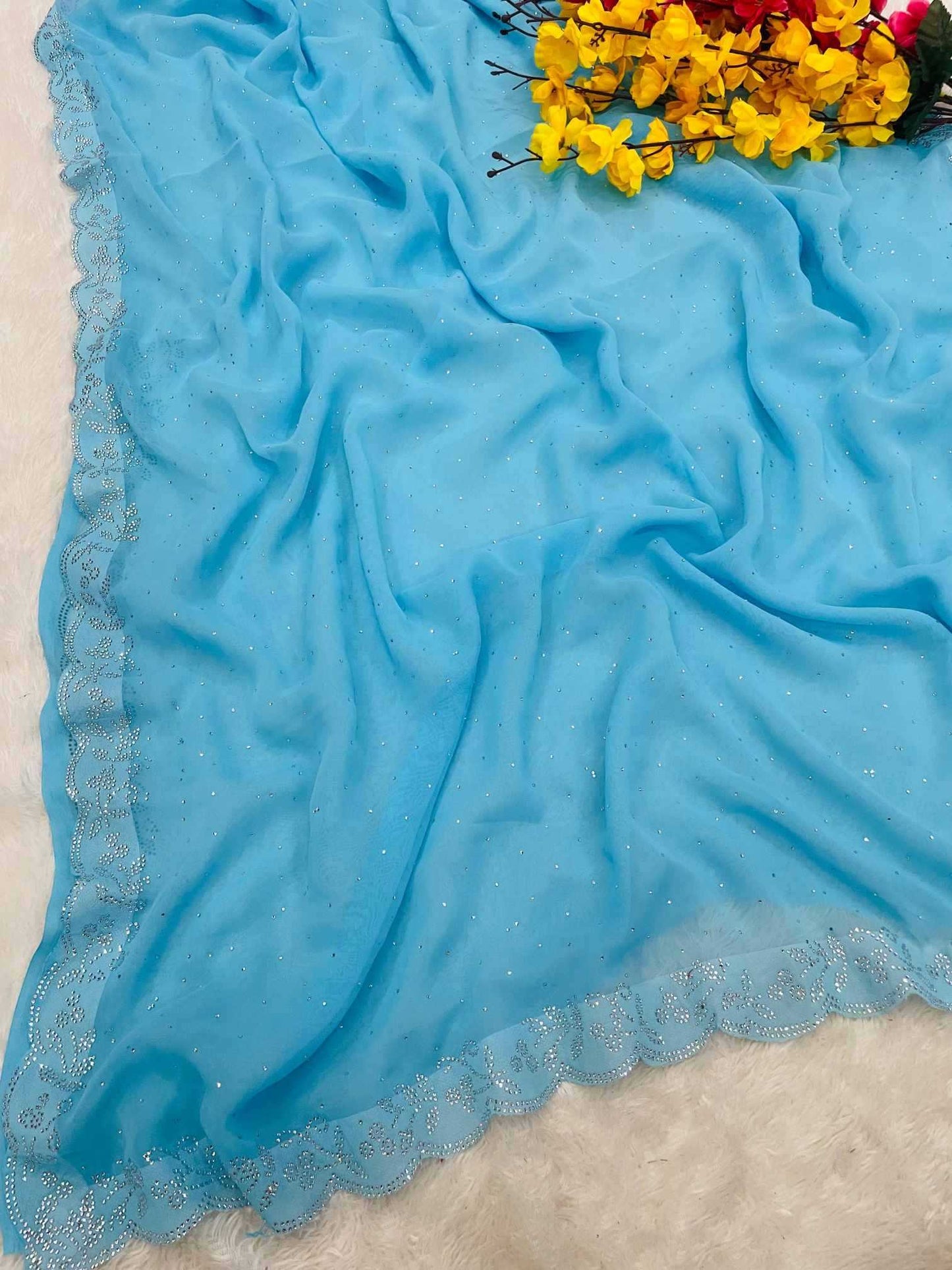 Faux Georgette Designer Saree