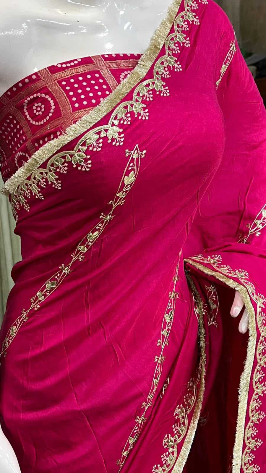 Gajji Silk Printed Saree