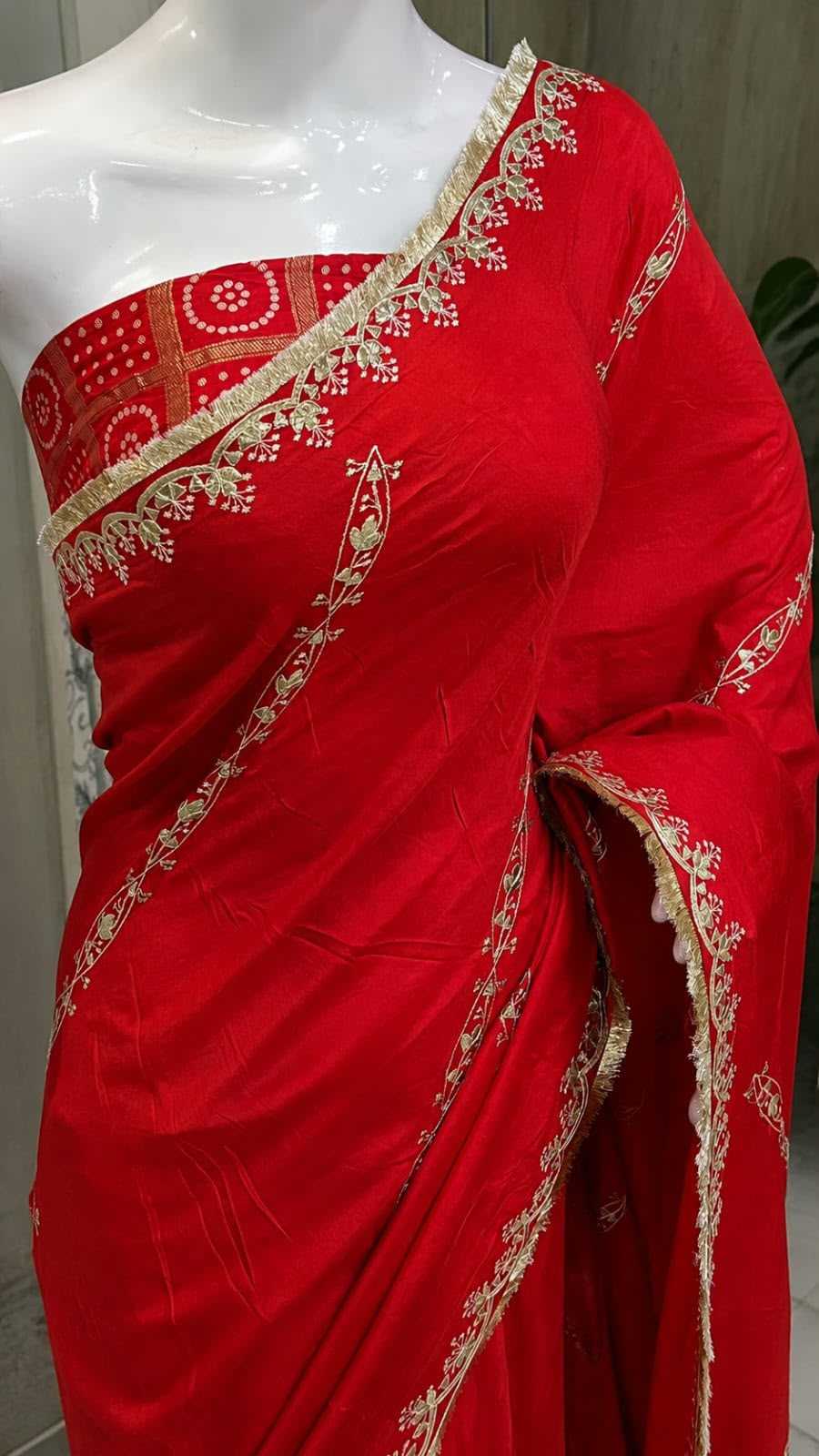 Gajji Silk Printed Saree