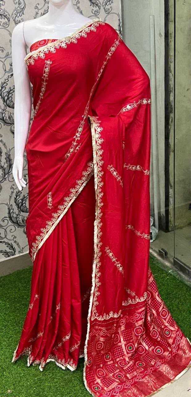 Gajji Silk Printed Saree