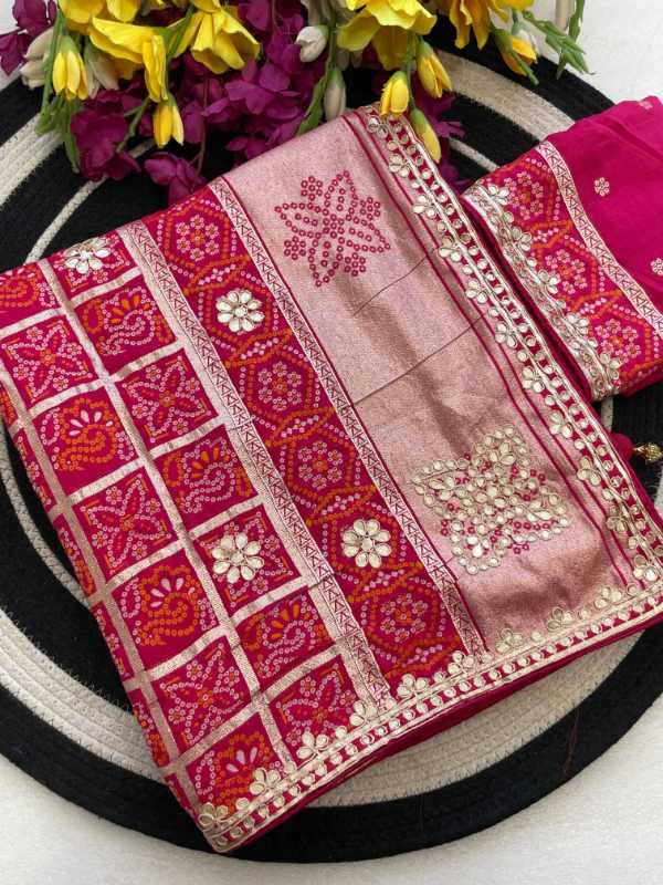 Viscose Gota Patti Saree