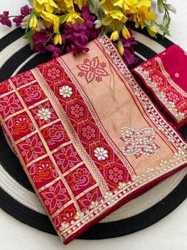 Viscose Gota Patti Saree