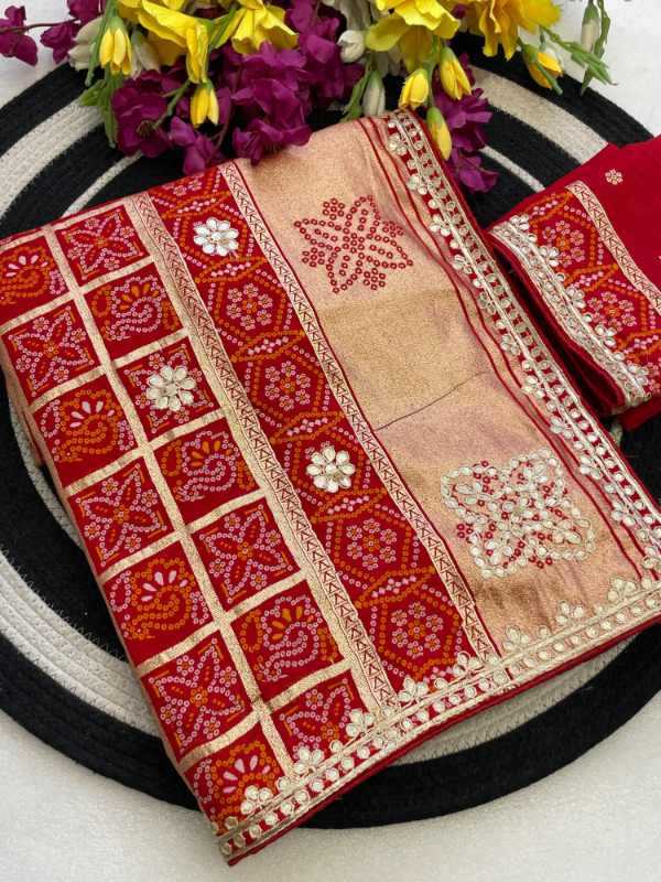 Viscose Gota Patti Saree