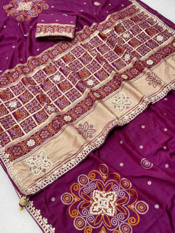 Viscose Gota Patti Saree