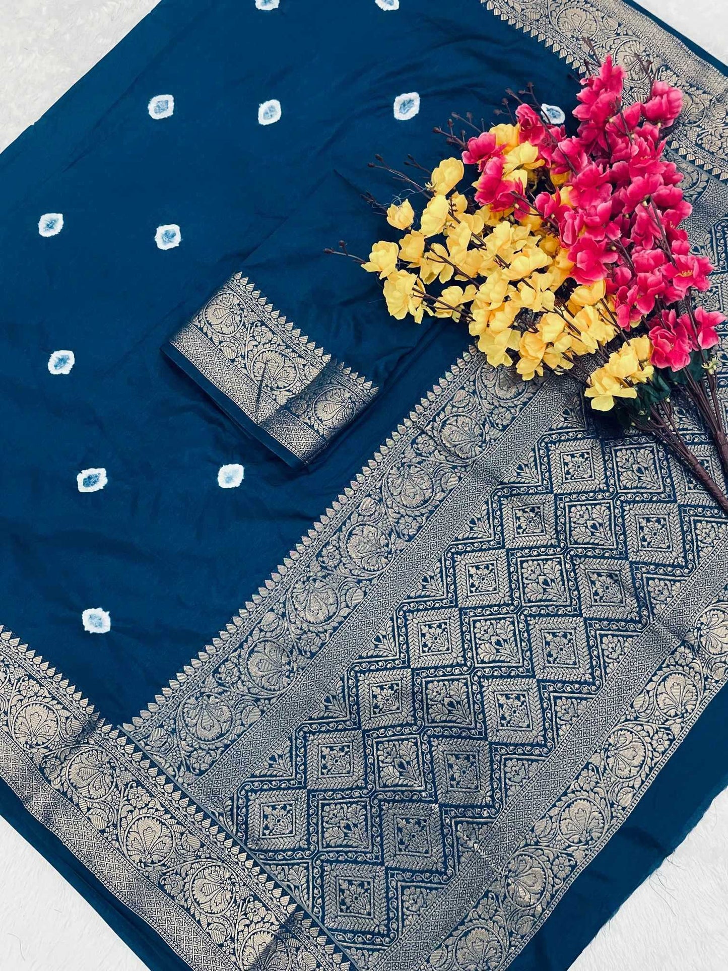 Kanjivaram Silk Printed Saree